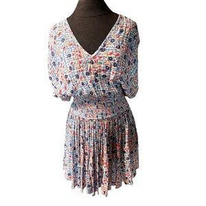 Poupette St Barth Jena Ruffled Mini Dress Size S